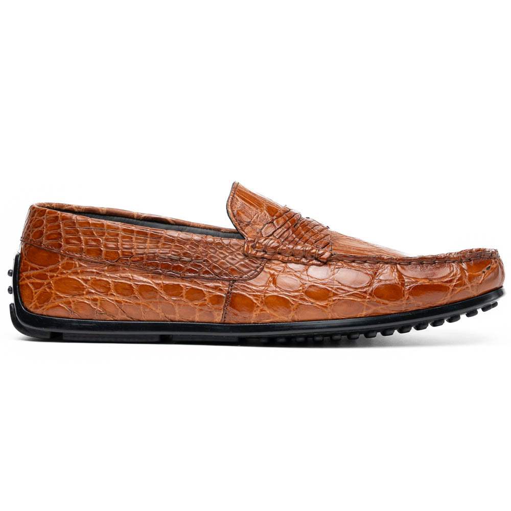 31-103-CGM MONZA Crocodile Driver, Cognac - Zelli Italia - Flyclothing LLC