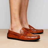 31-103-CGM MONZA Crocodile Driver, Cognac - Zelli Italia - Flyclothing LLC
