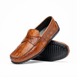 31-103-CGM MONZA Crocodile Driver, Cognac - Zelli Italia - Flyclothing LLC