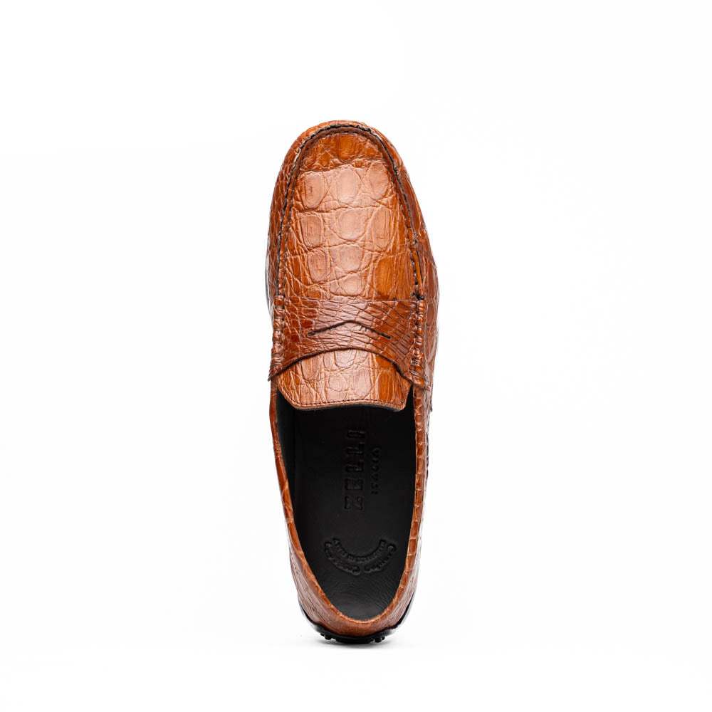 31-103-CGM MONZA Crocodile Driver, Cognac - Zelli Italia - Flyclothing LLC