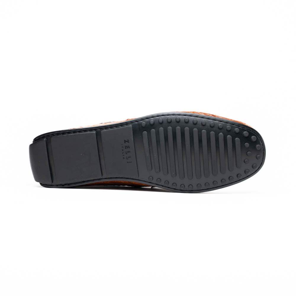 31-103-CGM MONZA Crocodile Driver, Cognac - Zelli Italia - Flyclothing LLC