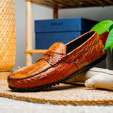 31-103-CGM MONZA Crocodile Driver, Cognac - Zelli Italia - Flyclothing LLC