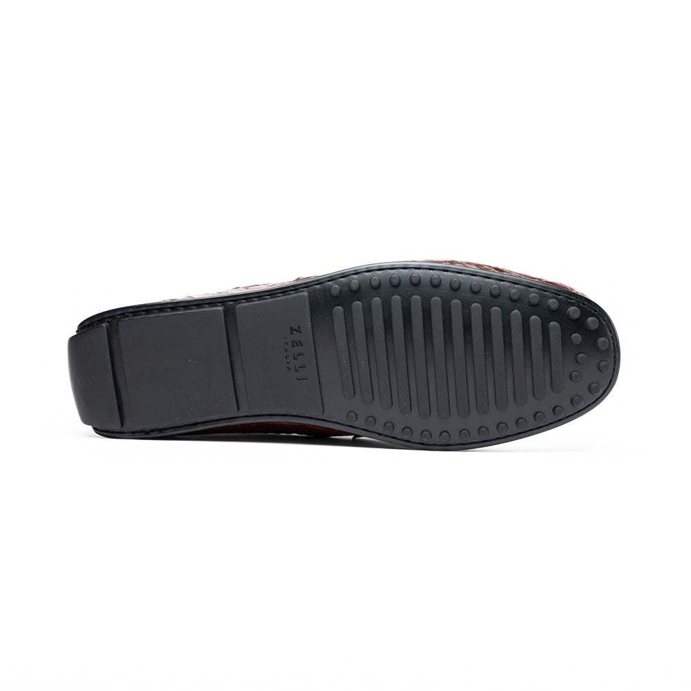 31-103-NIC MONZA Crocodile Driver, Nicotine - Zelli Italia - Flyclothing LLC