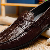 31-103-NIC MONZA Crocodile Driver, Nicotine - Zelli Italia - Flyclothing LLC