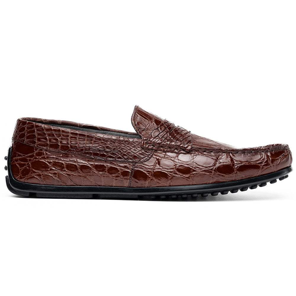 31-103-NIC MONZA Crocodile Driver, Nicotine - Zelli Italia - Flyclothing LLC