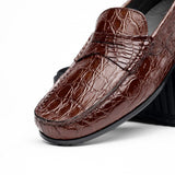 31-103-NIC MONZA Crocodile Driver, Nicotine - Zelli Italia - Flyclothing LLC