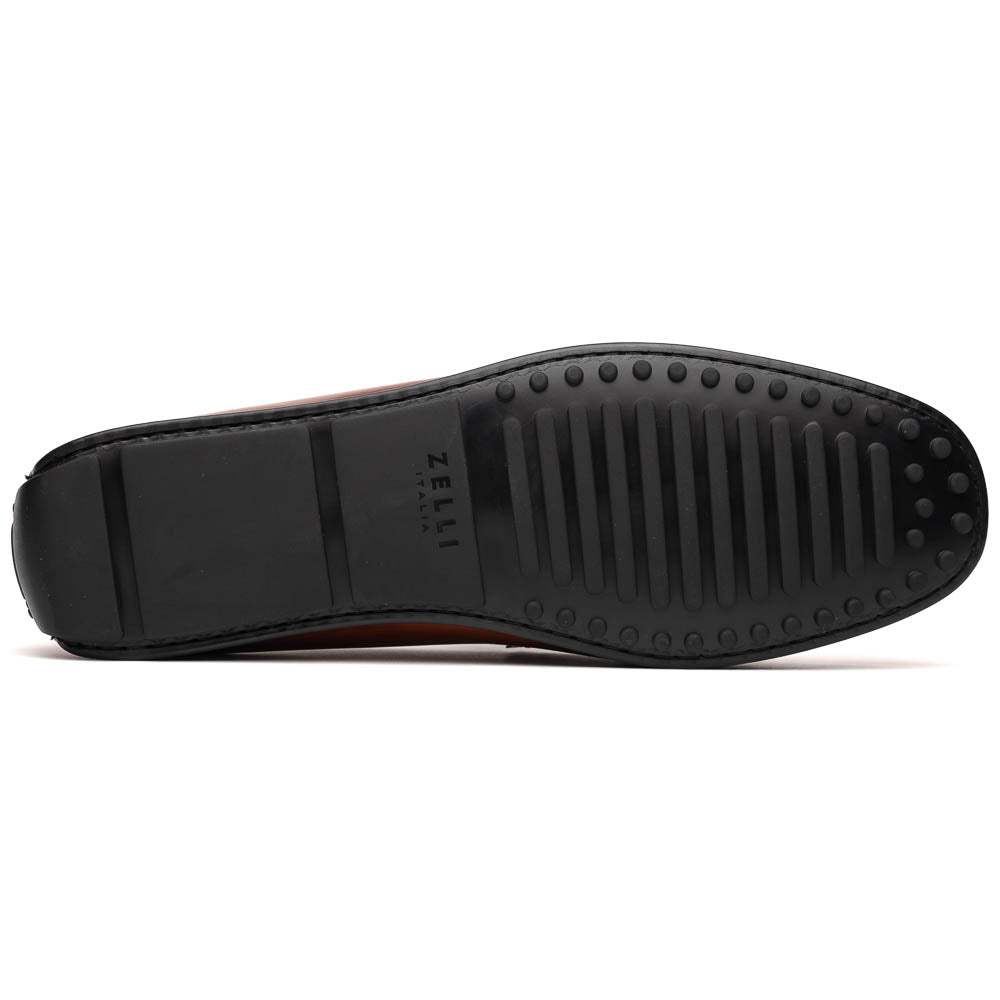 35-115-CGN MONZA Hand Burnished Italian Calfskin Driving Loafers Cognac - Zelli Italia - Flyclothing LLC