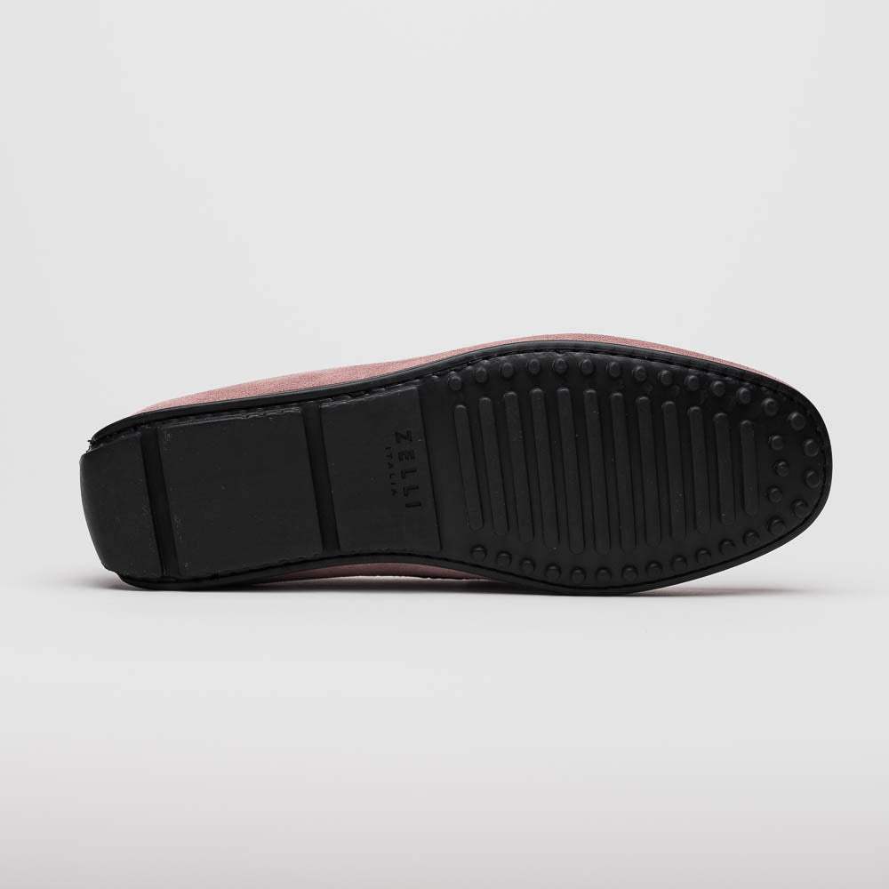 31-160-CDY MONZA Sueded Calfskin with Crocodile Driver Candy - Zelli Italia - Flyclothing LLC