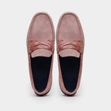 31-160-CDY MONZA Sueded Calfskin with Crocodile Driver Candy - Zelli Italia - Flyclothing LLC