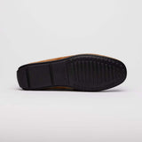 31-160-CGN MONZA Sueded Calfskin with Crocodile Driver, Cognac - Zelli Italia - Flyclothing LLC