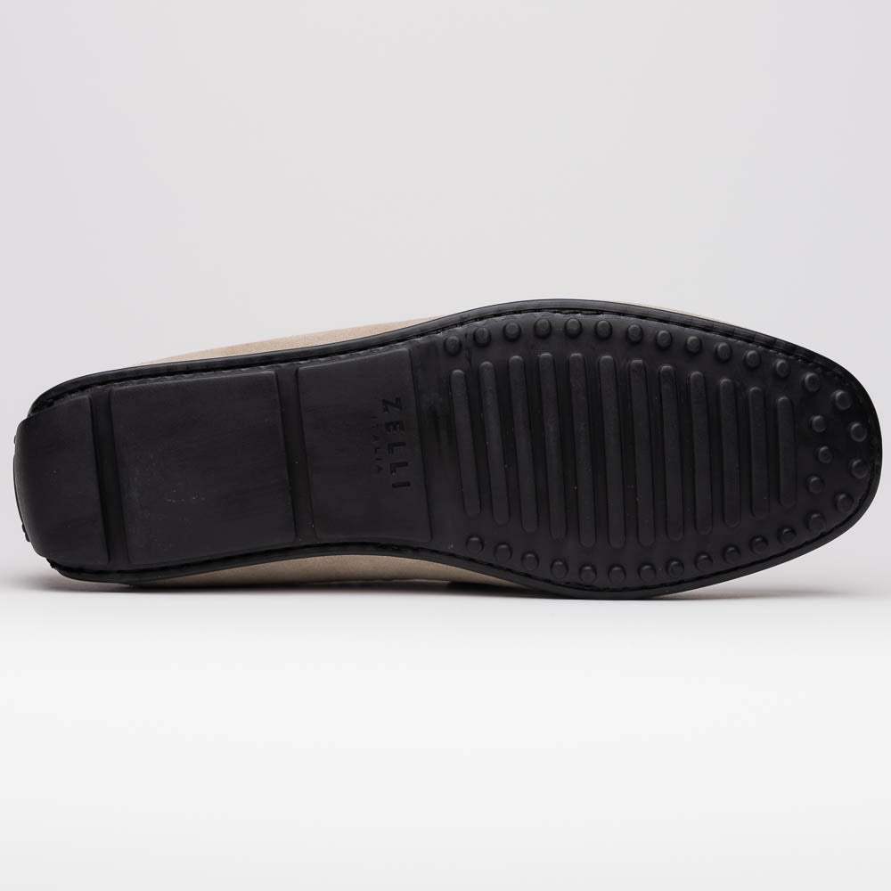 31-160-SND MONZA Sueded Calfskin with Crocodile Driver Sand - Zelli Italia - Flyclothing LLC