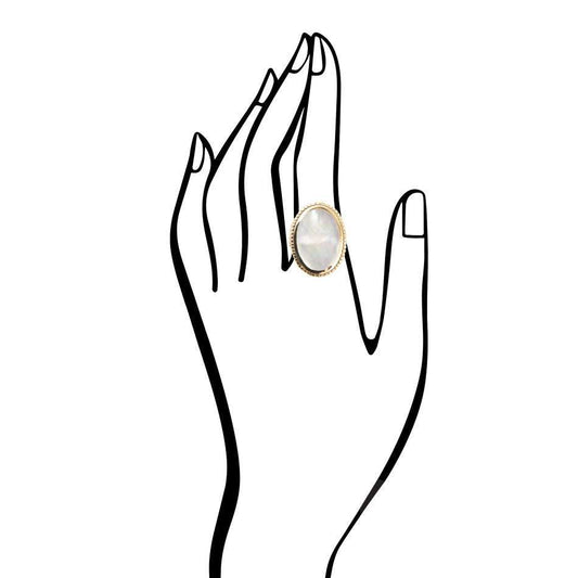 Mother of Pearl and Bronze Oval Ring - Barse Jewelry - Flyclothing LLC