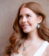 White Mother of Pearl and Blue Turquoise Golden Barcelona Y-Necklace - Barse Jewelry - Flyclothing LLC