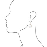 Mother of Pearl Faceted Oval Earring