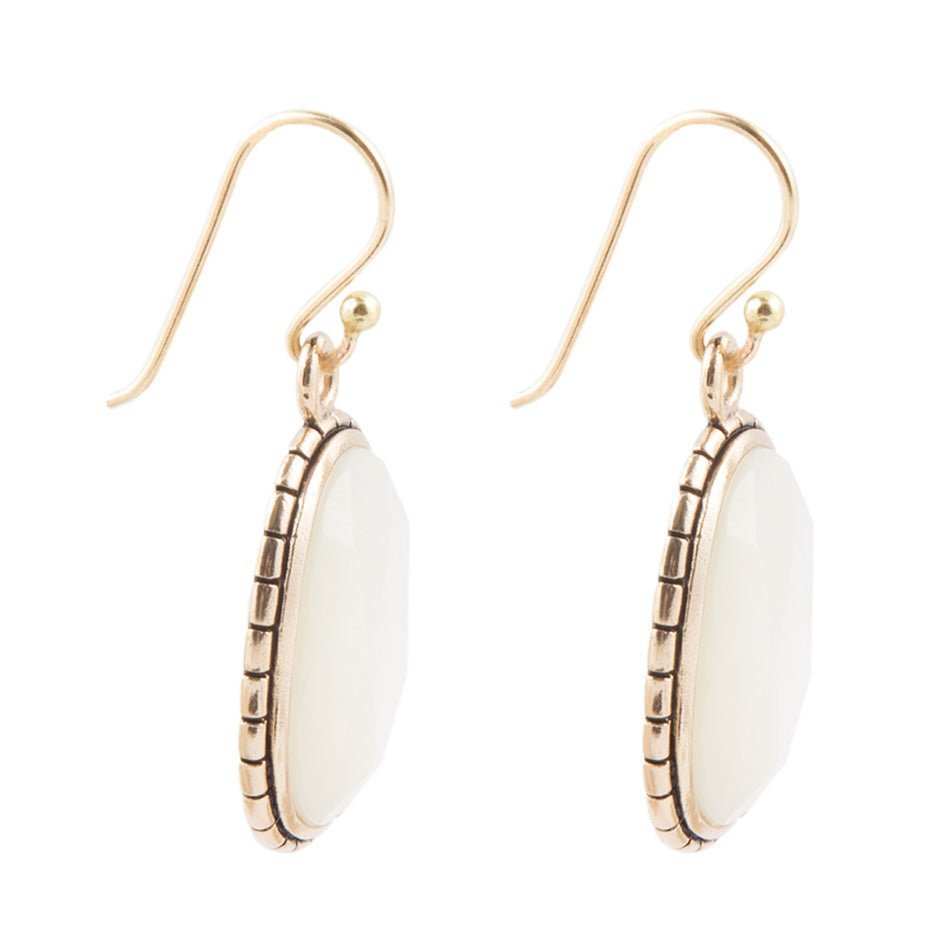 Mother of Pearl Faceted Oval Earring - Barse Jewelry - Flyclothing LLC