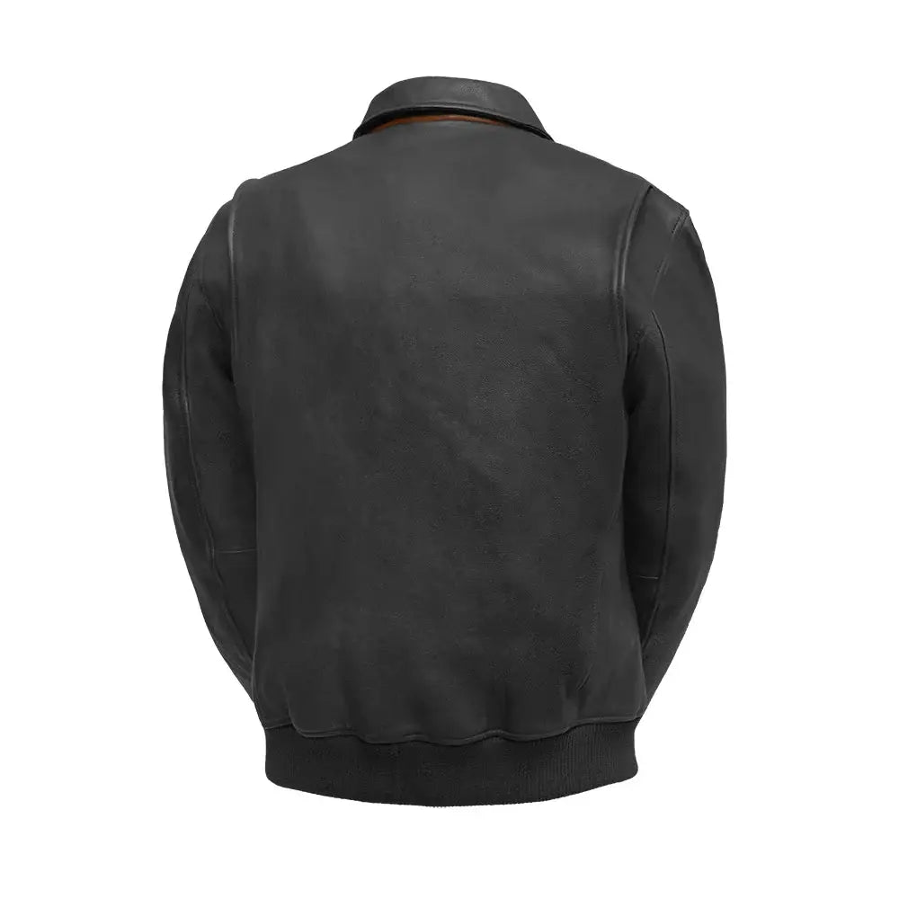 Moto Bomber - Men's Leather Jacket - First Manufacturing Company - Flyclothing LLC