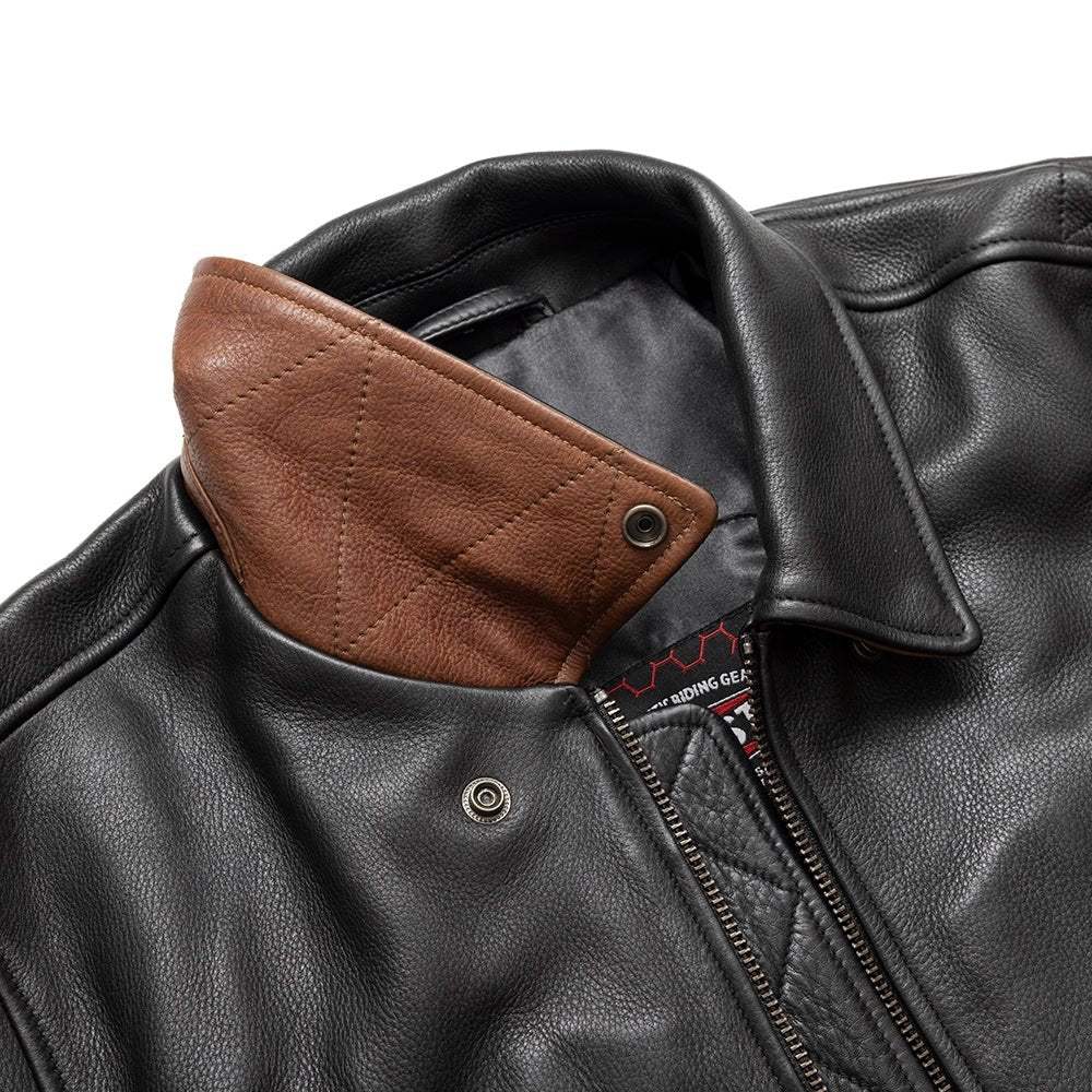 Moto Bomber - Men's Leather Jacket - First Manufacturing Company - Flyclothing LLC