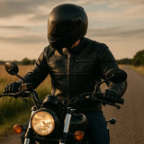 Grizzly - Men's Ultra Leather Motorcycle Jacket - Unik Just for Bikers - Flyclothing LLC