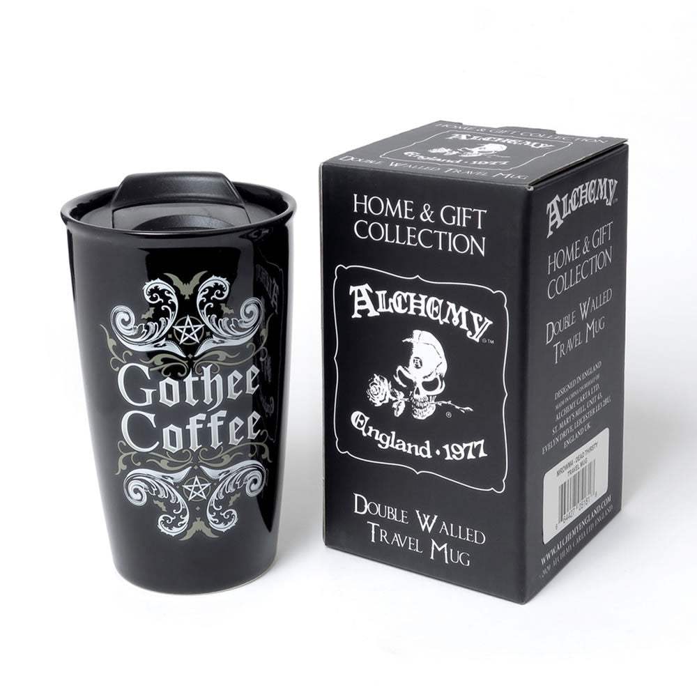 Gothee Coffee Double Walled Travel Mug - Alchemy of England - Flyclothing LLC