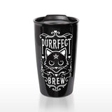Purrfect Brew Double Walled Travel Mug - Alchemy of England - Flyclothing LLC