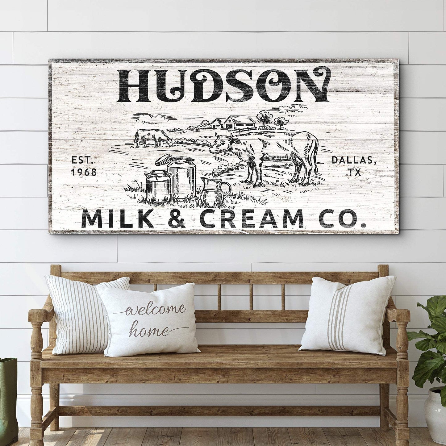 Personalized Milk & Cream Co Sign II - Tailored Canvases - Flyclothing LLC