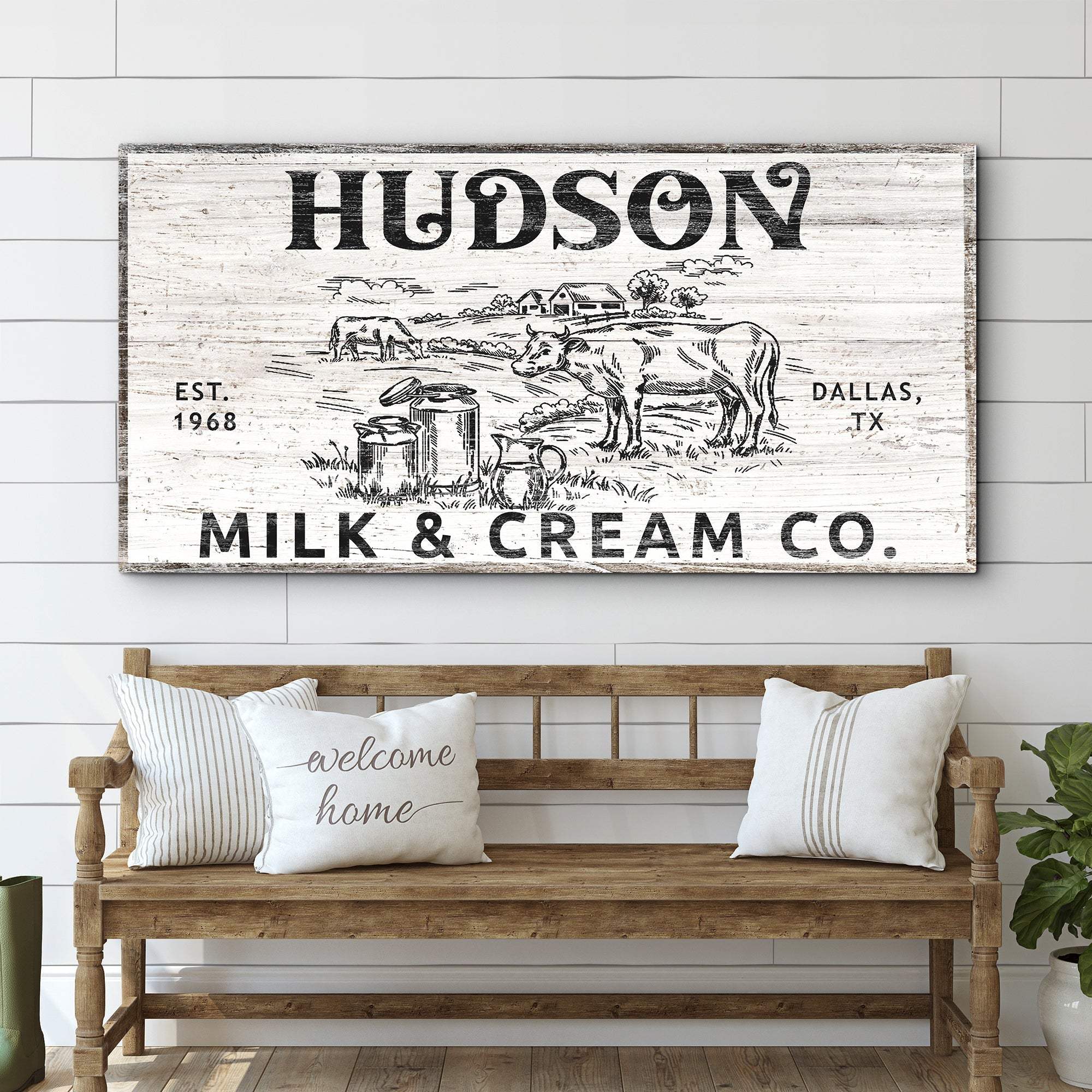 Personalized Milk & Cream Co Sign II - Tailored Canvases - Flyclothing LLC