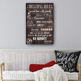 Christmas Rules Sign - Tailored Canvases - Flyclothing LLC