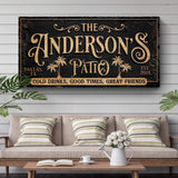 Personalized Patio Sign - Tailored Canvases - Flyclothing LLC