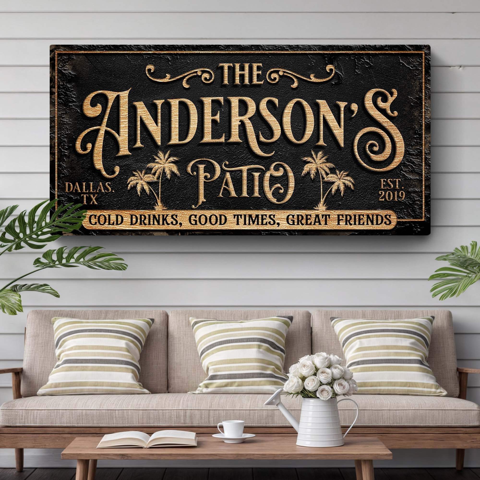 Personalized Patio Sign - Tailored Canvases - Flyclothing LLC