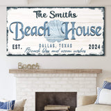 Personalized Beach House Sign IV - Tailored Canvases - Flyclothing LLC