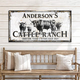 Personalized Cattle Sign - Tailored Canvases - Flyclothing LLC