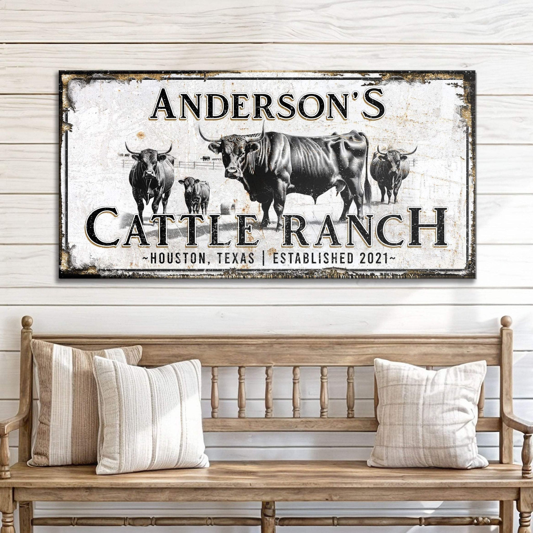 Personalized Cattle Sign - Tailored Canvases - Flyclothing LLC
