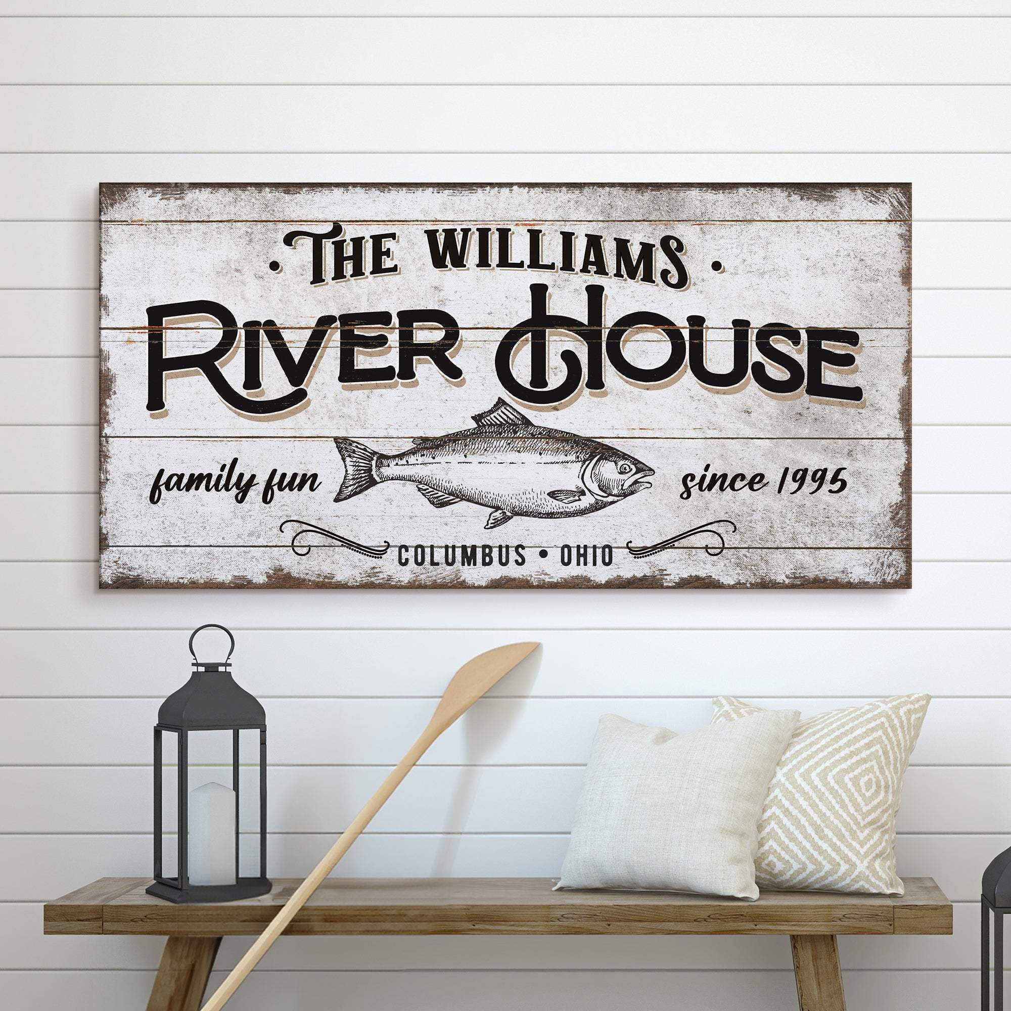 Personalized River House Sign - Tailored Canvases - Flyclothing LLC