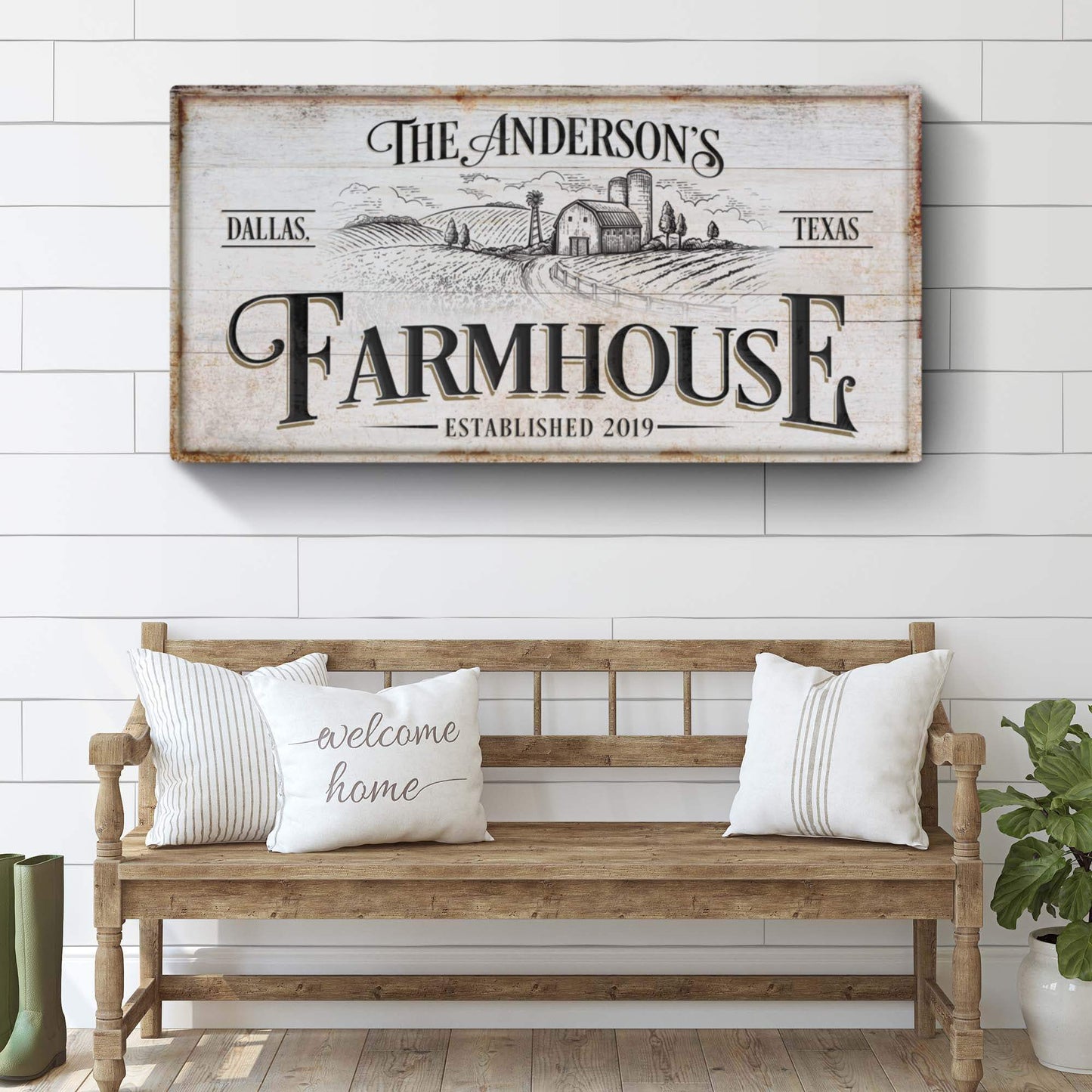Personalized Farmhouse Sign - Tailored Canvases - Flyclothing LLC