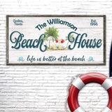 Personalized Beach House Sign III - Tailored Canvases - Flyclothing LLC