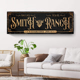 Personalized Cattle Ranch Sign - Tailored Canvases - Flyclothing LLC