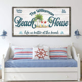 Personalized Beach House Sign III - Tailored Canvases - Flyclothing LLC