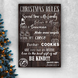 Christmas Rules Sign - Tailored Canvases - Flyclothing LLC