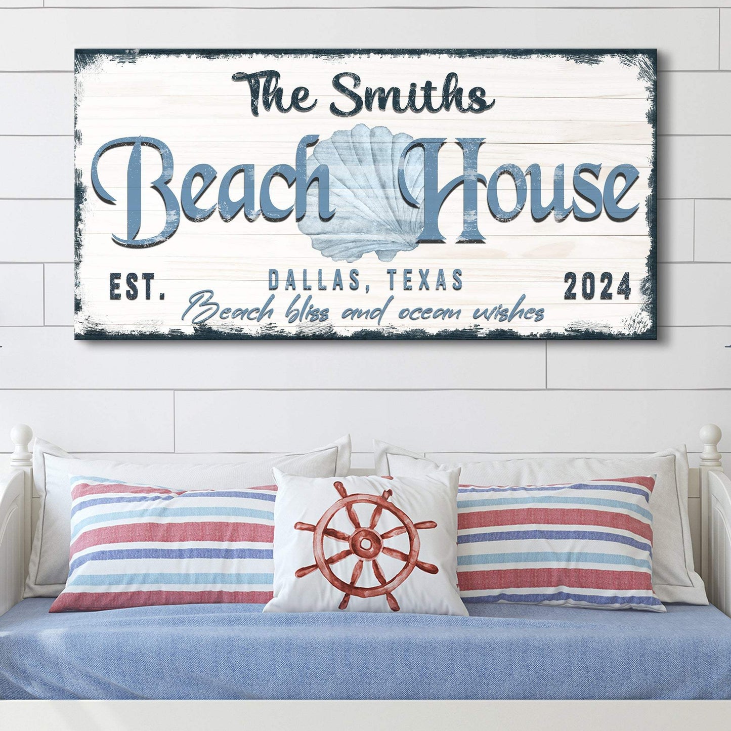 Personalized Beach House Sign IV - Tailored Canvases - Flyclothing LLC