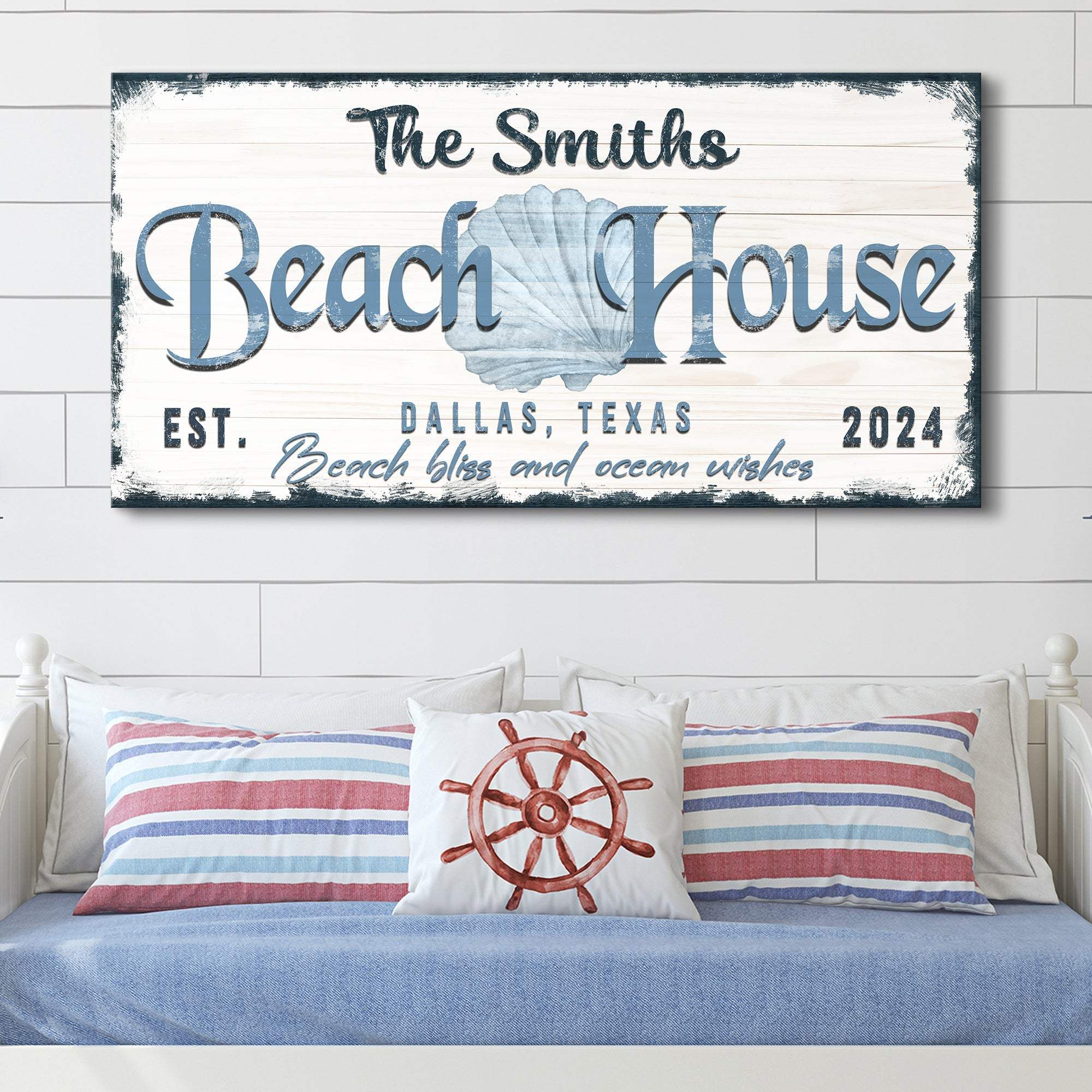 Personalized Beach House Sign IV - Tailored Canvases - Flyclothing LLC