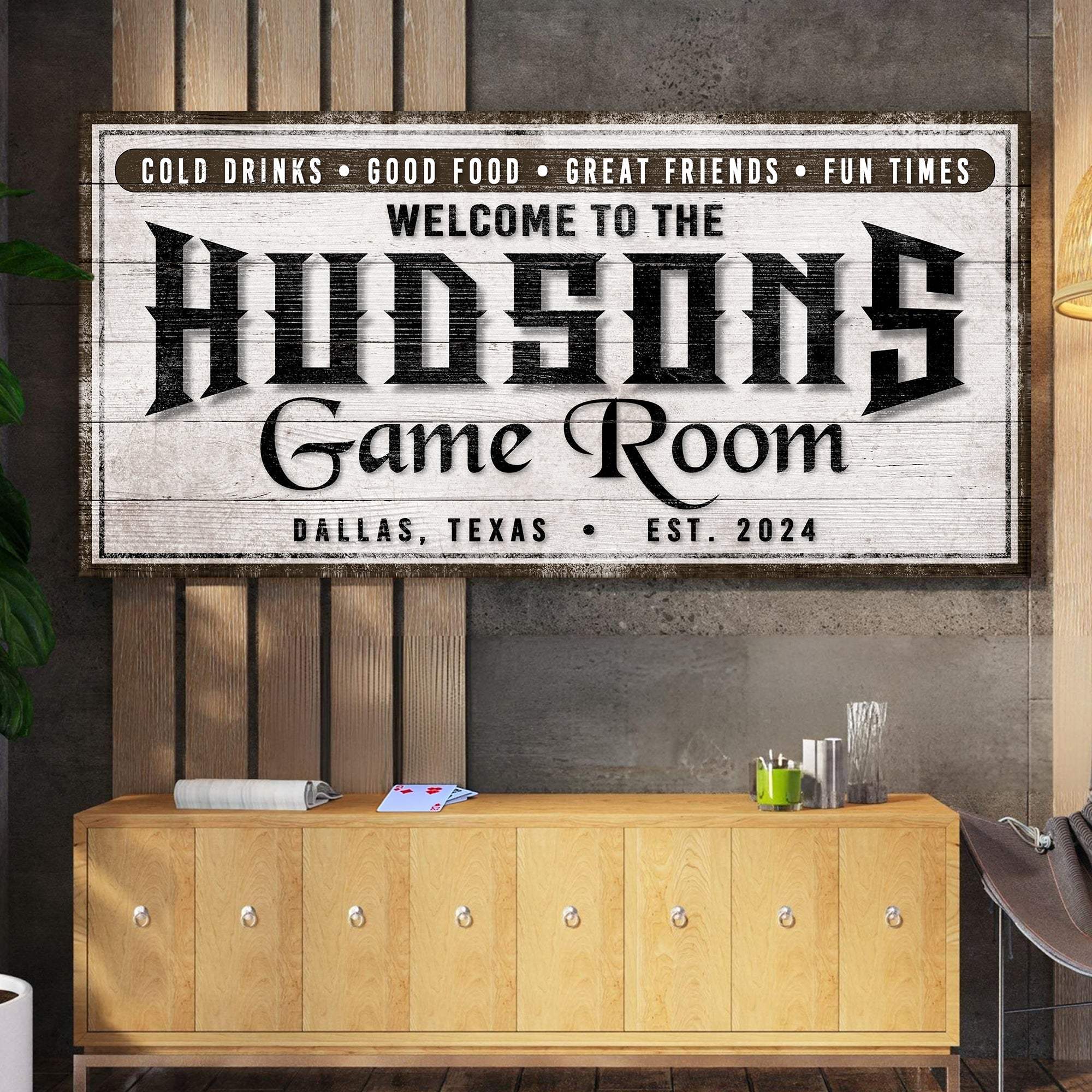 Personalized Game Room Sign IV - Tailored Canvases - Flyclothing LLC