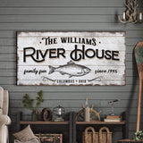 Personalized River House Sign - Tailored Canvases - Flyclothing LLC