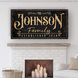 Personalized Family Sign X - Tailored Canvases - Flyclothing LLC