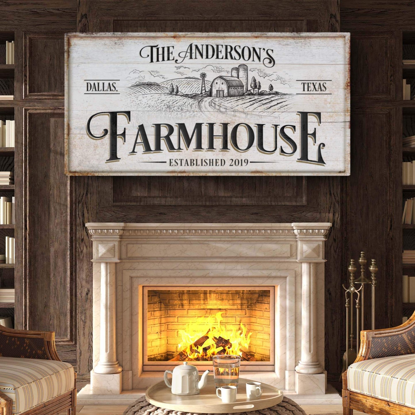 Personalized Farmhouse Sign - Tailored Canvases - Flyclothing LLC