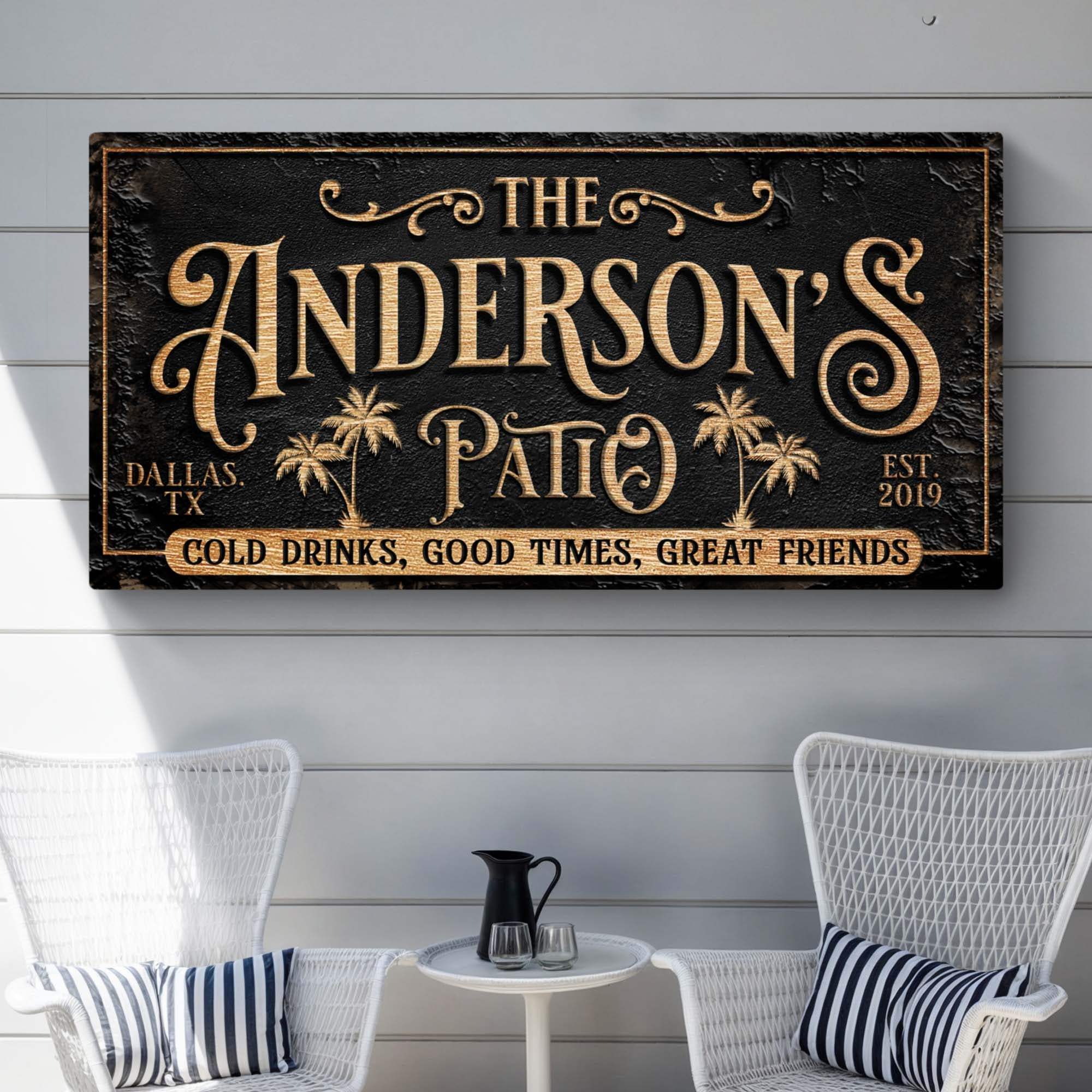 Personalized Patio Sign - Tailored Canvases - Flyclothing LLC