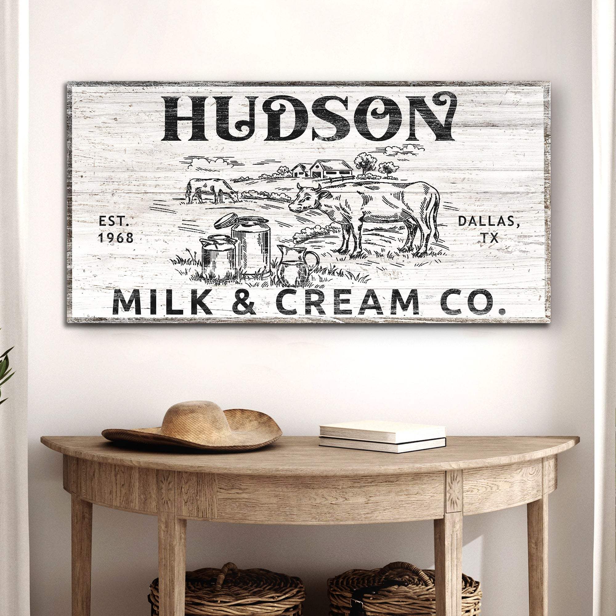 Personalized Milk & Cream Co Sign II - Tailored Canvases - Flyclothing LLC