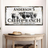 Personalized Cattle Sign - Tailored Canvases - Flyclothing LLC