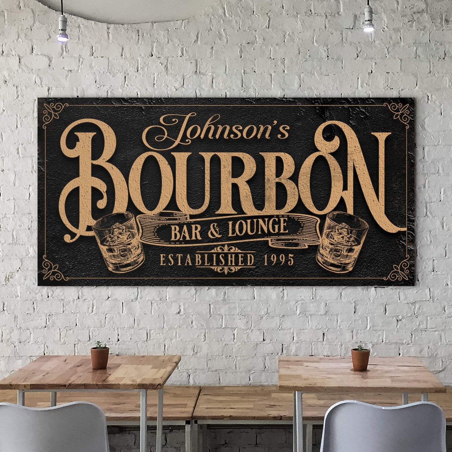 Personalized Bourbon Bar Sign II - Tailored Canvases - Flyclothing LLC