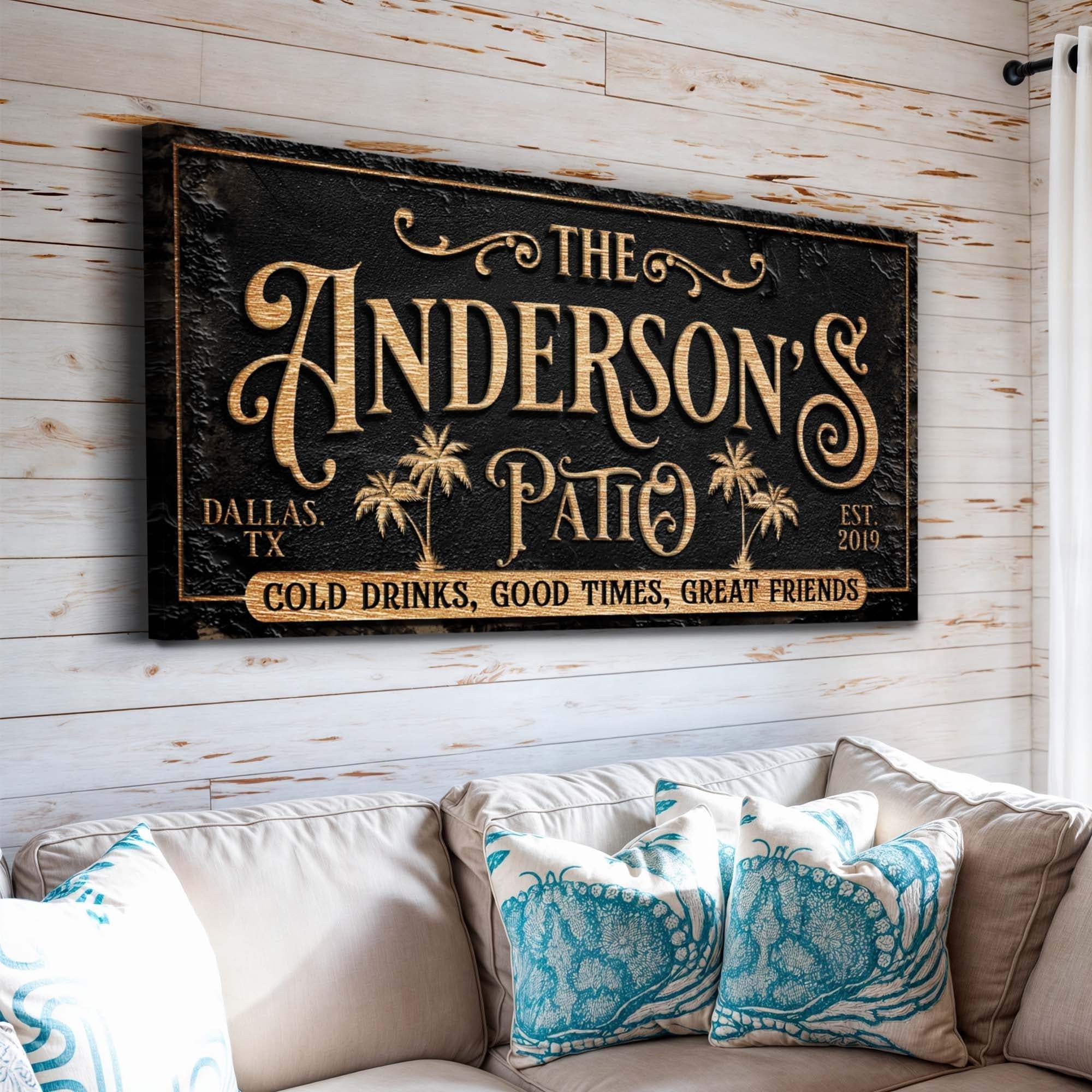 Personalized Patio Sign - Tailored Canvases - Flyclothing LLC