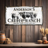 Personalized Cattle Sign - Tailored Canvases - Flyclothing LLC